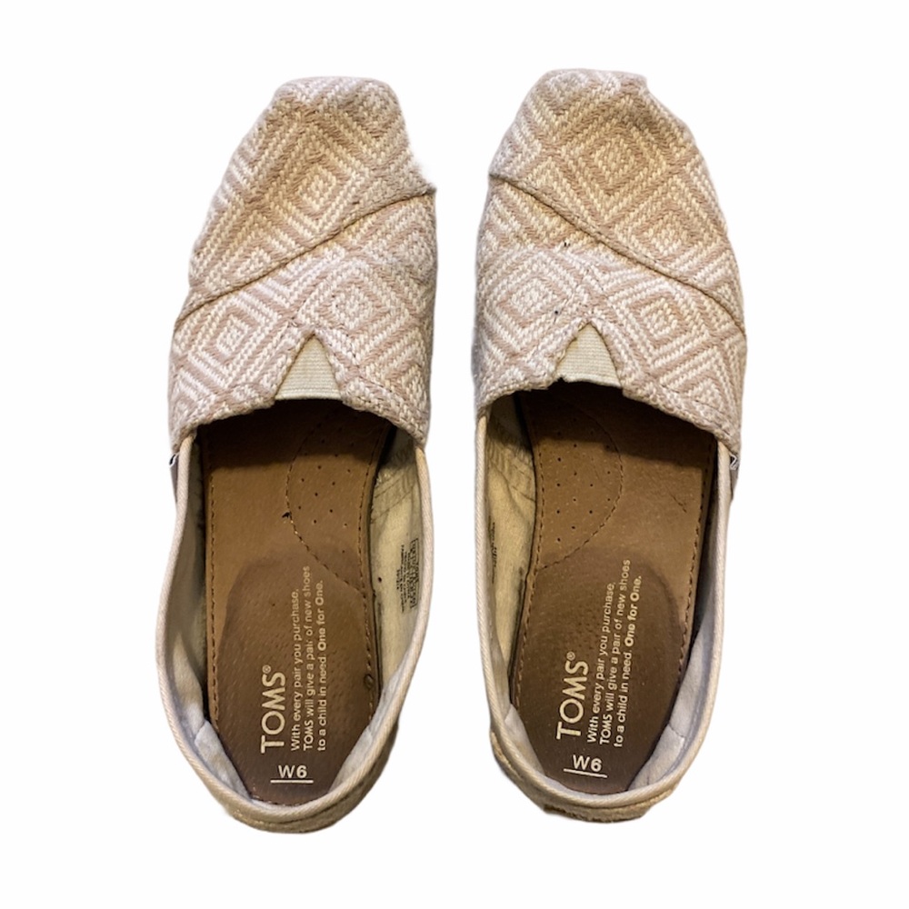 Blush/cream TOMS flats